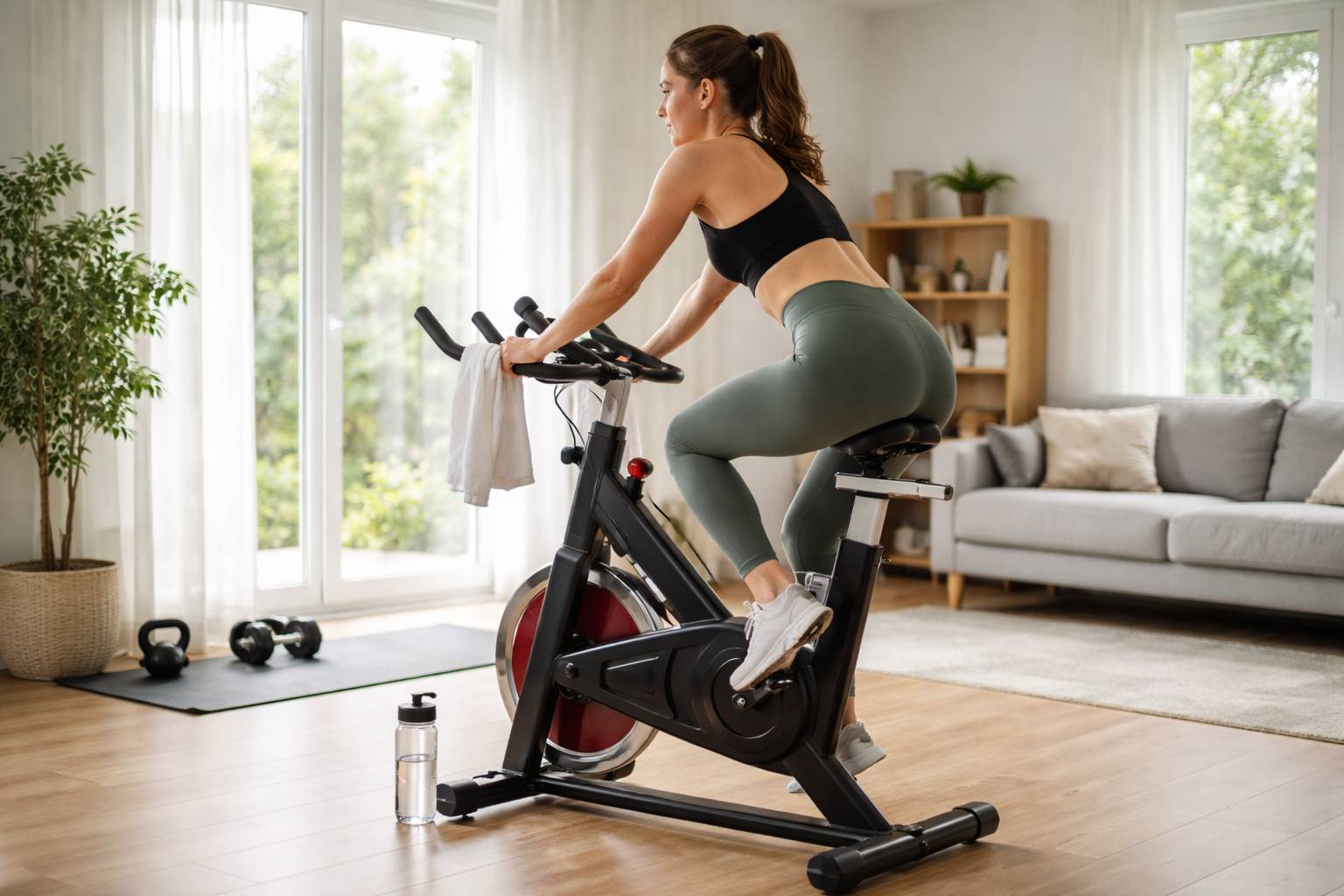 Bicicleta estática: beneficios, frecuencia recomendada y errores a evitar